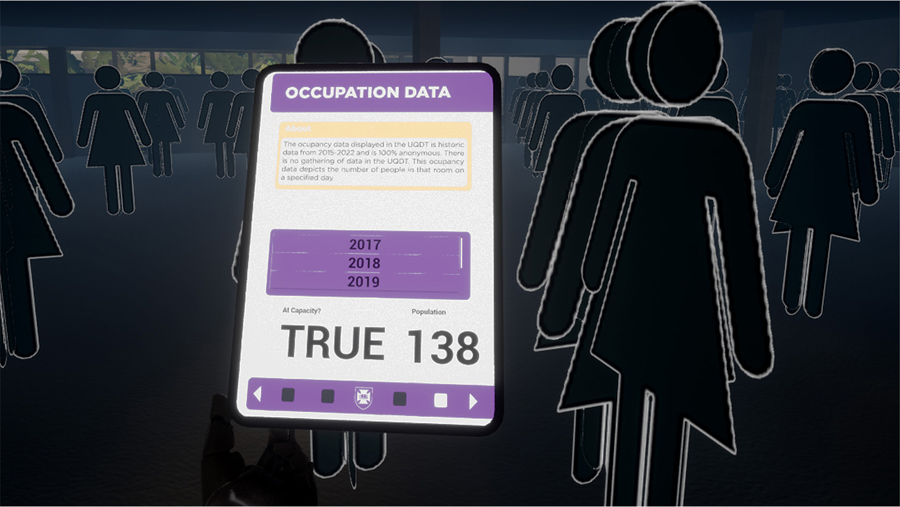 Thesis room population visualisation